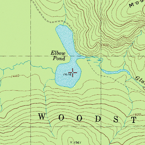 Topographic Map of Elbow Pond, NH