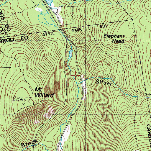 Topographic Map of Flume Cascade, NH