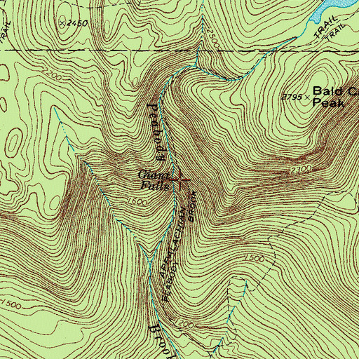 Topographic Map of Giant Falls, NH