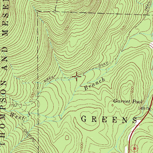 Topographic Map of Great Gulf Trail, NH