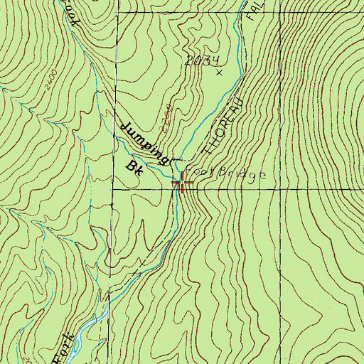 Topographic Map of Jumping Brook, NH