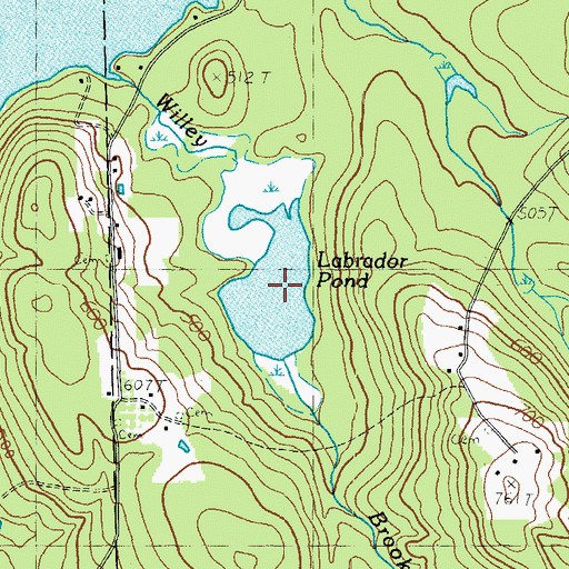 Topographic Map of Labrador Pond, NH