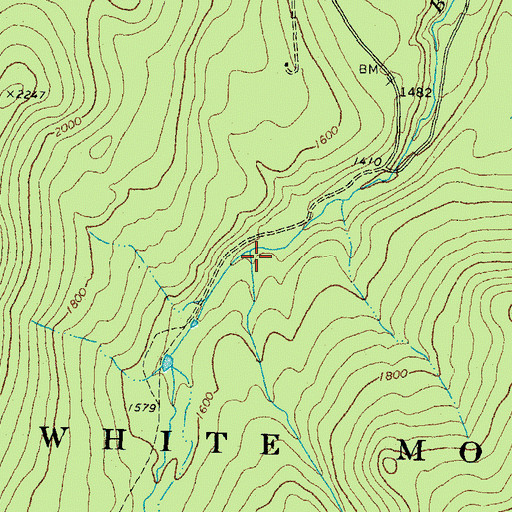 Topographic Map of Little Tunnel Brook, NH