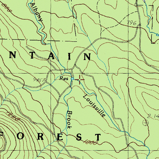 Topographic Map of Louisville Brook, NH