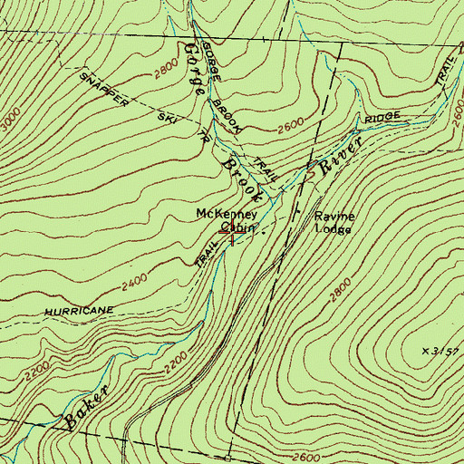 Topographic Map of McKenney Cabin, NH