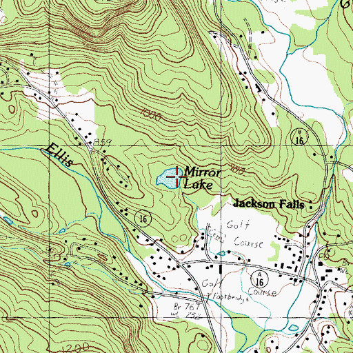 Topographic Map of Mirror Lake, NH