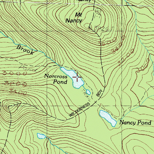 Topographic Map of Norcross Pond, NH