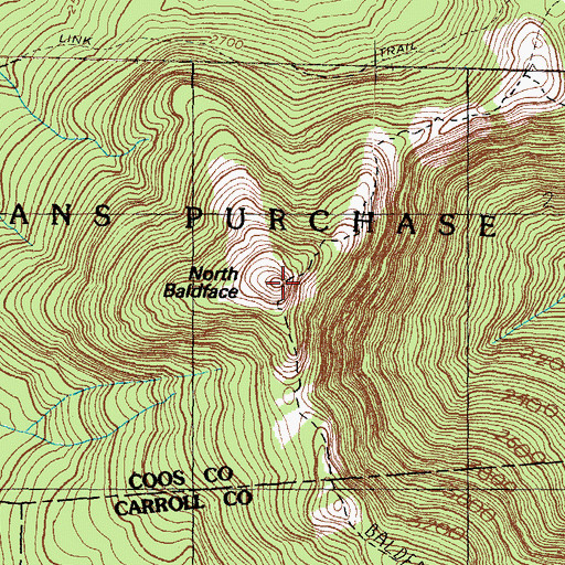 Topographic Map of North Baldface, NH