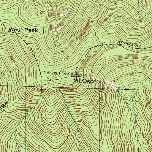 Topographic Map of Mount Osceola, NH