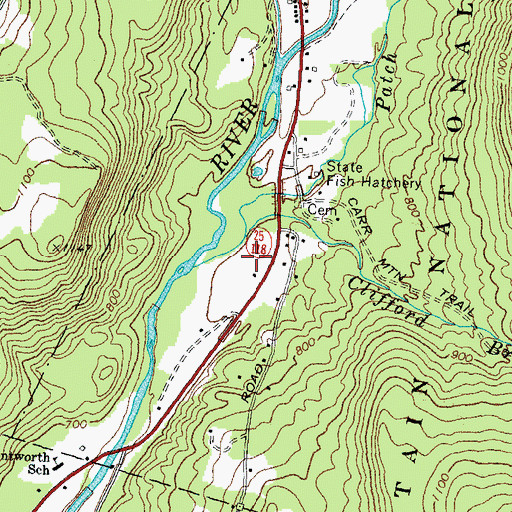 Topographic Map of Patch Brook, NH