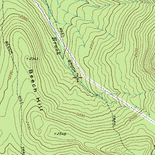 Topographic Map of Reel Brook Trail, NH