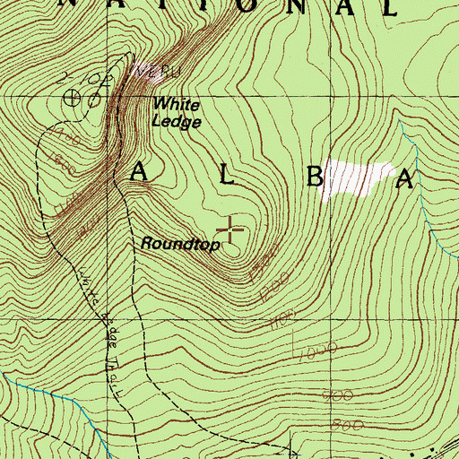 Topographic Map of Roundtop, NH