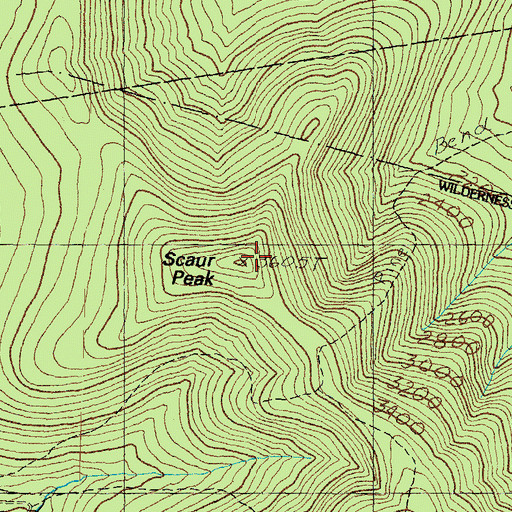 Topographic Map of Scaur Peak, NH