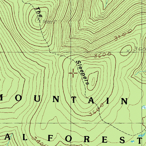 Topographic Map of Sleeper Trail, NH