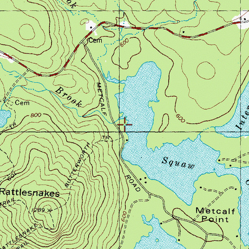 Topographic Map of Smith Brook, NH