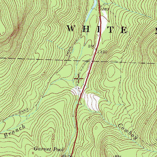 Topographic Map of West Branch Peabody River, NH