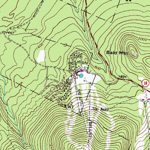 Topographic Map of Mittersill, NH