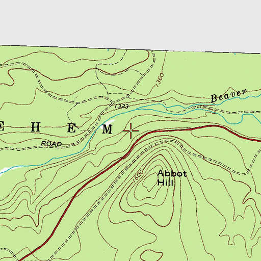 Topographic Map of Cleveland Mountain Overlook, NH