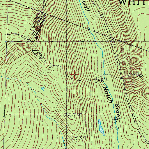 Topographic Map of Zeacliff Trail, NH