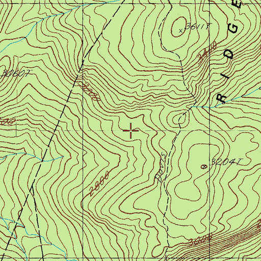 Topographic Map of Presidential Range-Dry River Wilderness, NH