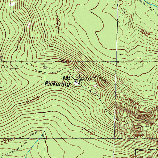 Topographic Map of Mount Pickering, NH