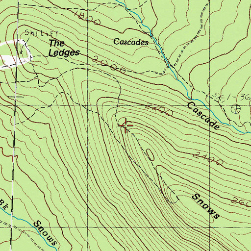 Topographic Map of Woodbury Trail, NH