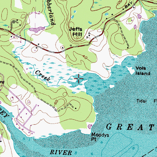 Topographic Map of Lubberland Creek, NH