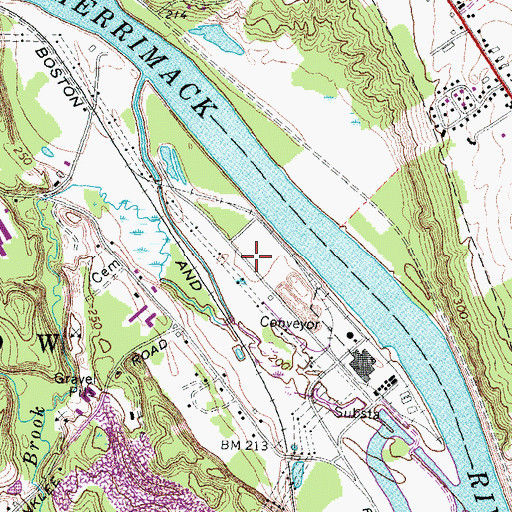 Topographic Map of PSNH Heliport, NH