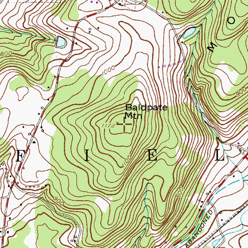 Topographic Map of Baldpate Mountain, NJ