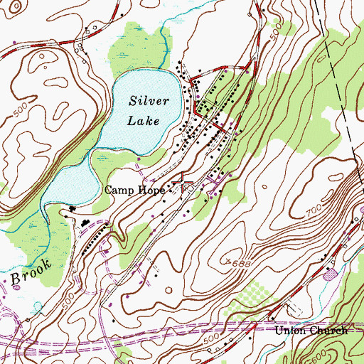 Topographic Map of Camp Hope, NJ