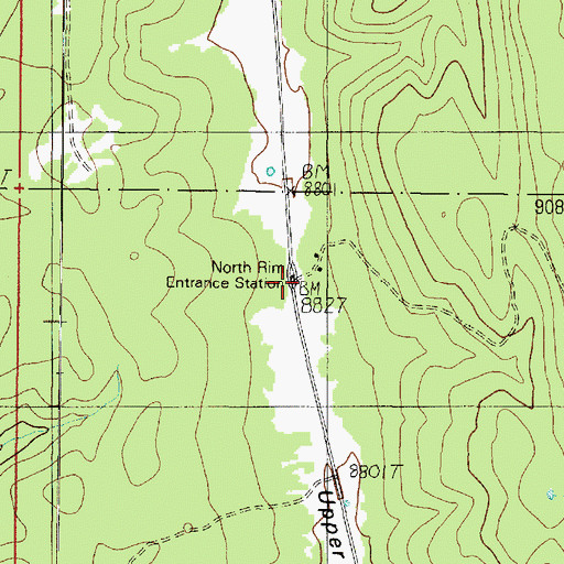 Topographic Map of North Rim Entrance Station, AZ