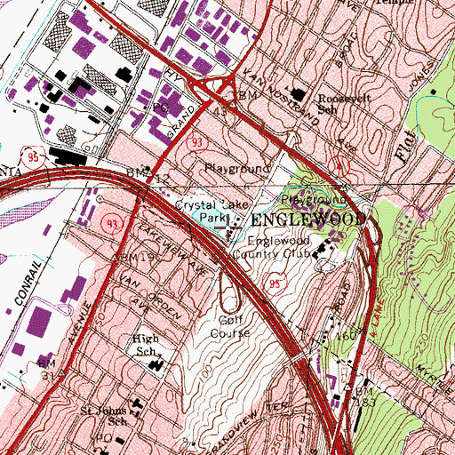 Topographic Map of Flat Rock Brook, NJ