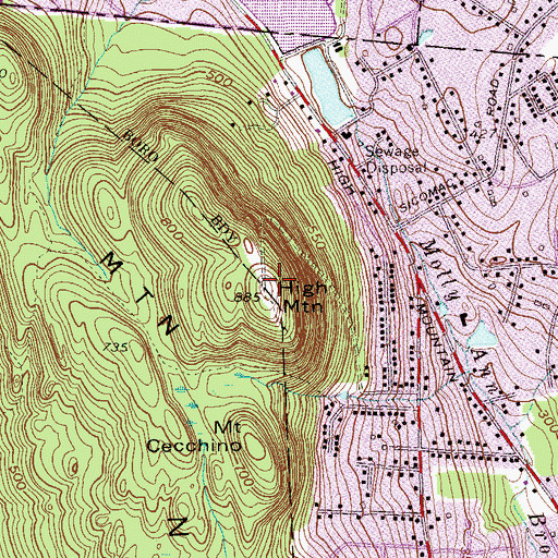 Topographic Map of High Mountain, NJ