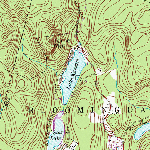 Topographic Map of Lake Kampfe, NJ