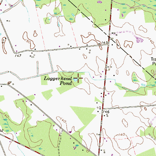 Topographic Map of Loggerhead Pond, NJ