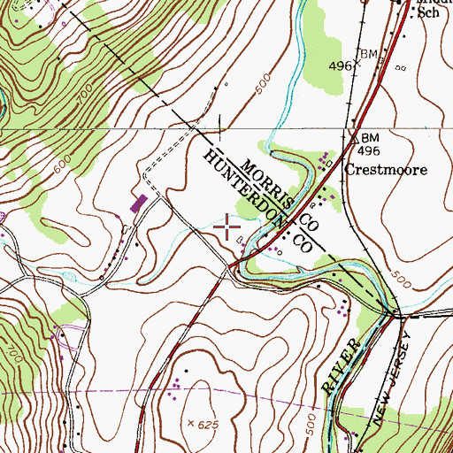 Topographic Map of Long Valley, NJ