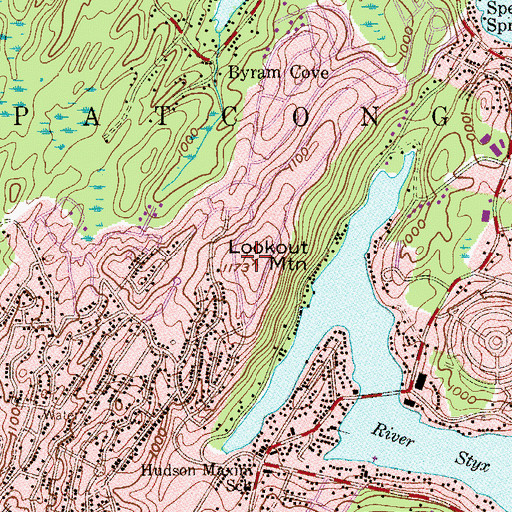 Topographic Map of Lookout Mountain, NJ