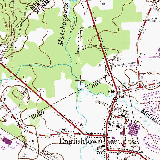 Topographic Map of McGellairds Brook, NJ