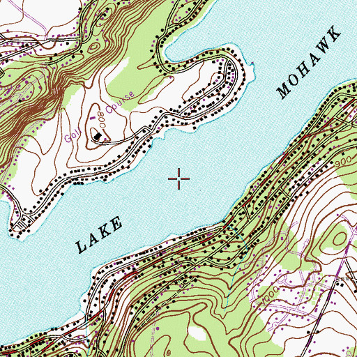 Topographic Map of Lake Mohawk, NJ