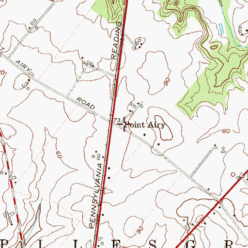 Topographic Map of Point Airy, NJ