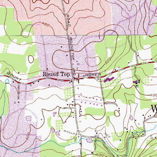 Topographic Map of Round Top, NJ