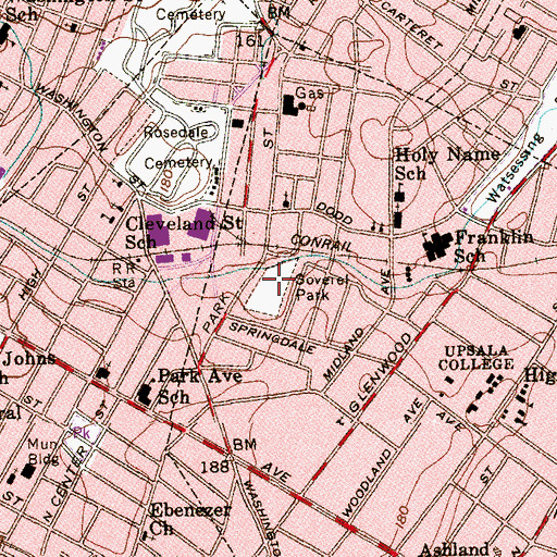 Topographic Map of Soverel Park, NJ