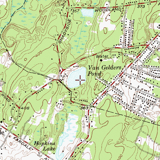 Topographic Map of Van Gelders Pond, NJ