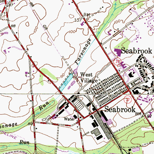 Topographic Map of West Village, NJ