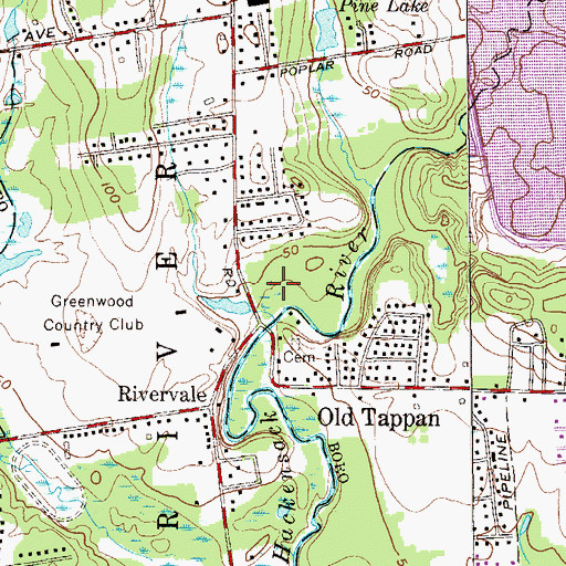 Topographic Map of Township of River Vale, NJ