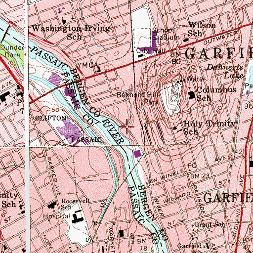 Topographic Map of Fleischer Brook, NJ