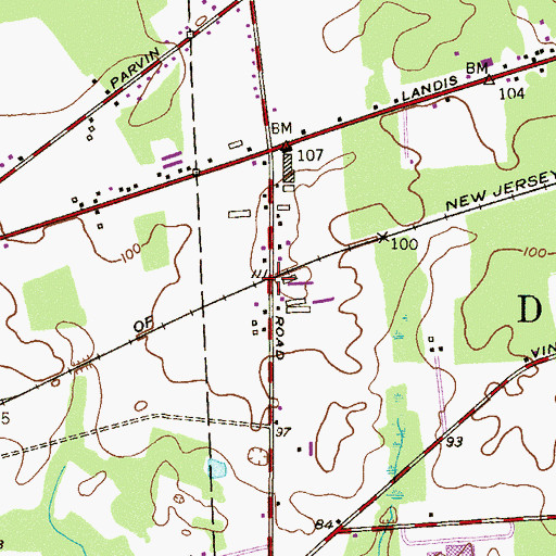 Topographic Map of Garton, NJ