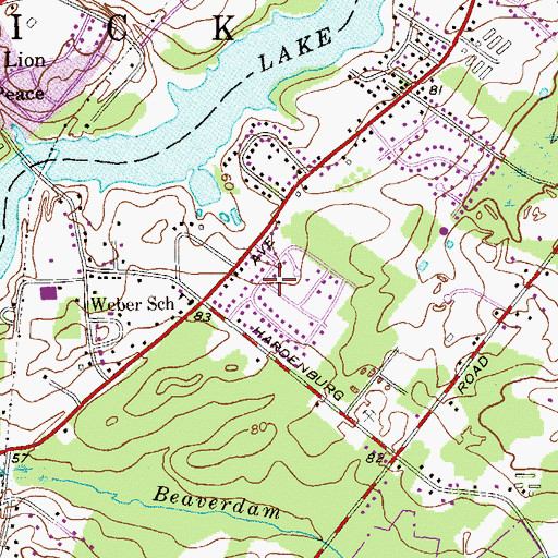 Topographic Map of Farrington Lake Heights, NJ