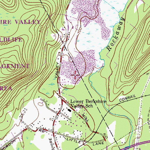 Topographic Map of Berkshire Valley State Wildlife Management Area, NJ