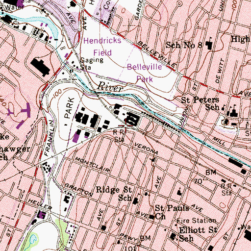 Topographic Map of Forest Hill Station, NJ